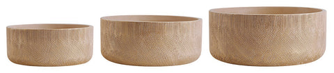 Cachepot Nude e Dourado