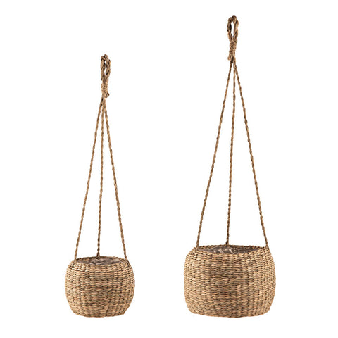 cachepot pendente em seagrass