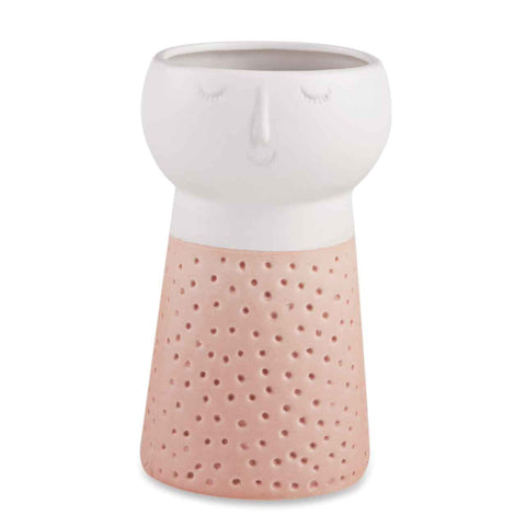 cachepot em cerâmica boneca alongada