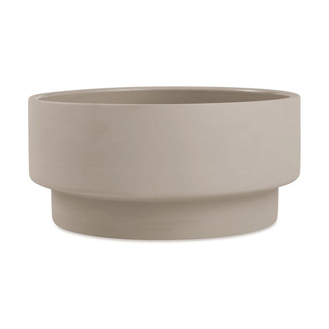 Cachepot frisado em cimento