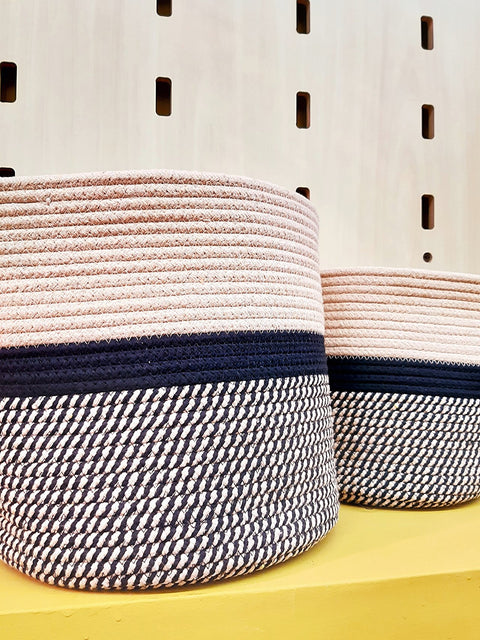 Cesta de corda em algodão