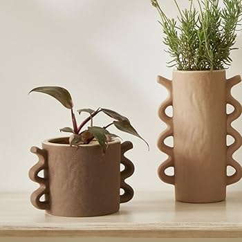 Cachepot em cerâmica Marrom