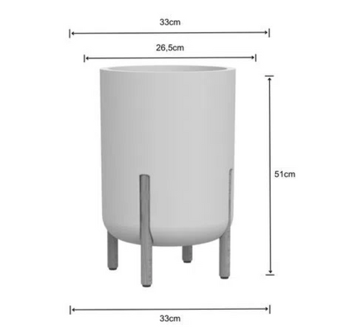 Vaso cilíndrico decore - off-white