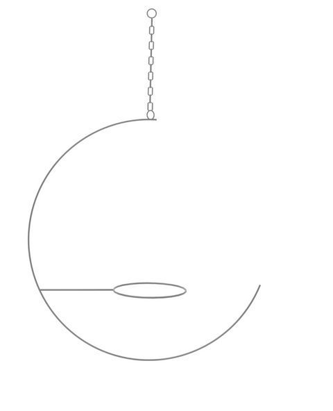 Suporte pendente - meia lua