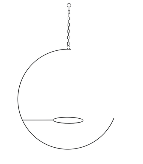 Suporte pendente - meia lua