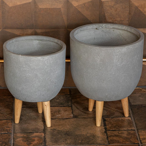 Cachepot ruth - cinza