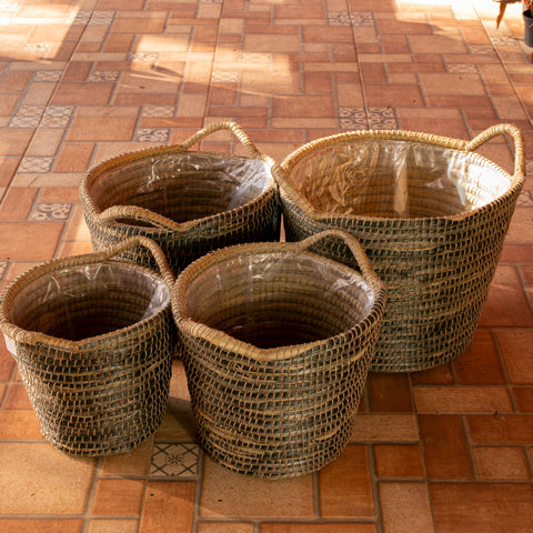Cesta Yasmim cinza