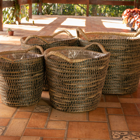 Cesta Yasmim cinza