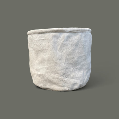 Cachepot cimento branco
