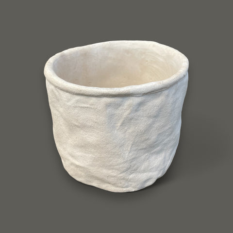 Cachepot cimento branco
