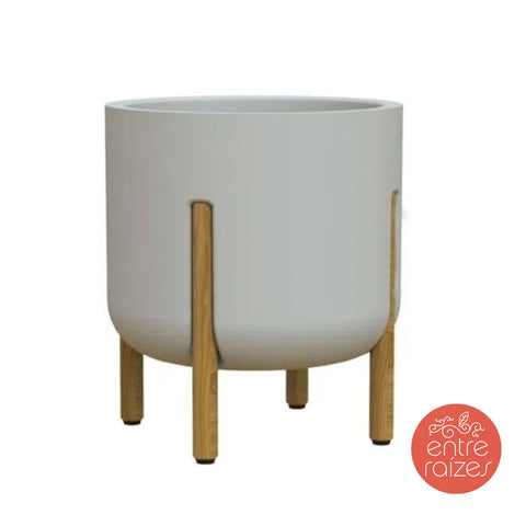 Vaso cilíndrico decore - off-white