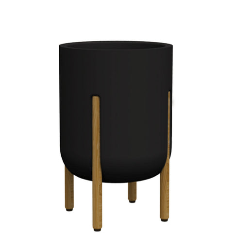 Vaso cilíndrico decore - preto