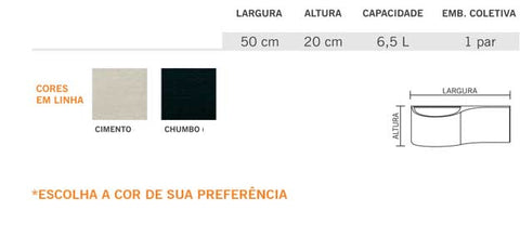 Vaso Parede linea (par)
