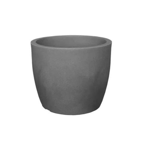 Vaso liso redondo - preto ardosia