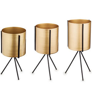 Vasos Cachepots Trio Com Suporte - 1