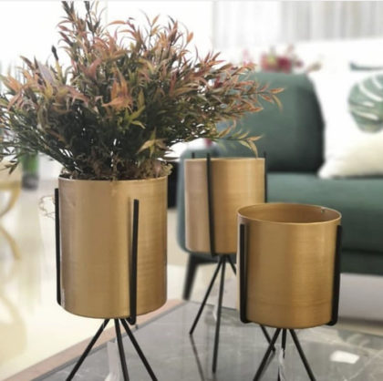 Vasos Cachepots Trio Com Suporte - 5