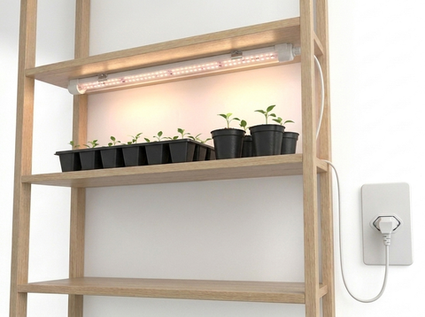Lâmpada LED Tubular 60cm 20W Full Spectrum - Iluminação para Plantas de Sombra e Estantes