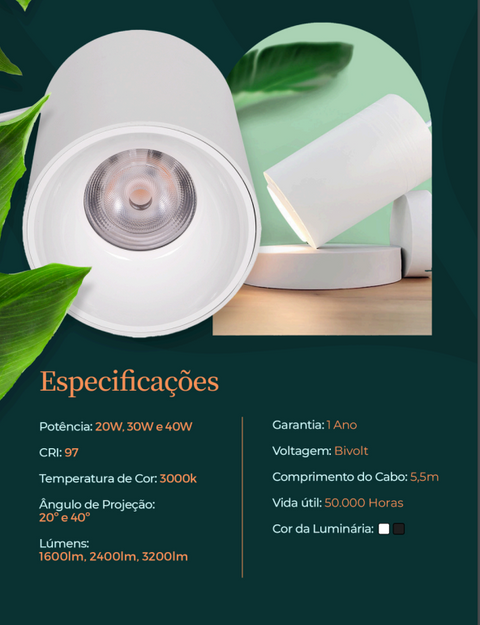 Lâmpada para Plantas - Led Pendant