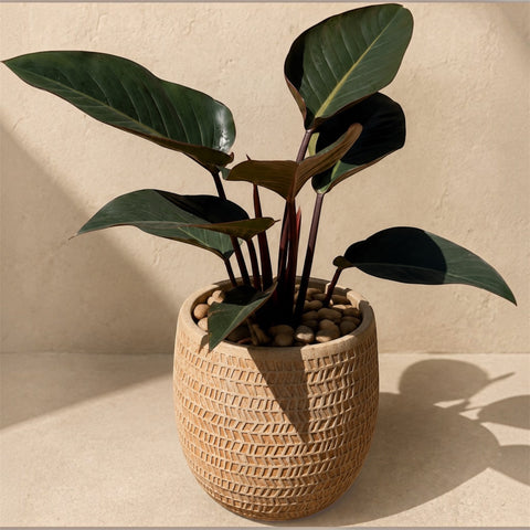Philodendron Congo 'Rojo' + Vaso Concreto